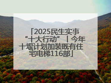 2025民生实事“十大行动”丨今年十堰计划加装既有住宅电梯116部
